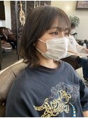 グレージュ/アッシュベージュ/前髪