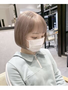 ソワンドゥブレス 瓜破店(soin de brace) 【辻快樹】ケアブリーチ/ミルクティーベージュ