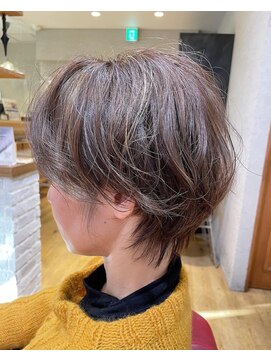 ヘアサロン アティリー(Hair Salon Attirer) 西梅田/ボブ/グレーベージュ/白髪ぼかし【Attirer飯田裕之】