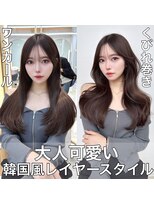 アフロートリノ(AFLOAT Leino)&nbsp;大人可愛い韓国レイヤー顔まわりカット　似合わせ小顔顔周り#