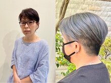 【神谷幸子/スタイリスト】明るめグレーカラーとトリートメント