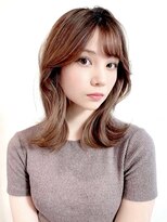 ロングレイヤーグレージュカラー美肌カラー透明感20代30代40代