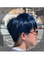 ピヴォヘアー(pivo hair) 脱白髪染め メンズカット ブルーカラー