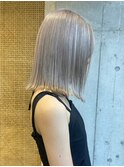 原宿ミルクティーベージュブリーチハイトーンカラーダブルカラー