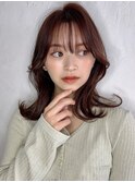 20代30代ワンホンくびれコテ巻き風リバースカール韓国風パーマ
