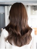 伸ばしかけロングレイヤーカット毛先パーマ顔周りカット