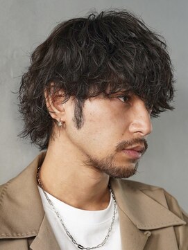 レタッチ バイ フィフス 銀座(RETOUCH by fifth) 銀座メンズマッシュ波巻きパーマツイスパメンズパーマ刈り上げ