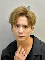 パヌポン 原宿表参道(PANUPON) メンズハイトーンマッシュセンターパートベージュ