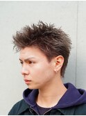 ブラウンベージュスパイキーショート