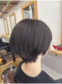 ショートボブ/マッシュショート/暗髪ショート