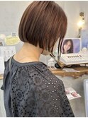20代30代40代50代☆ショートボブナチュラルブラウン小顔