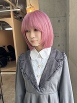 ラニヘアサロン(lani hair salon)&nbsp;顔まわりレイヤー/ピンクカラー/ブリーチ/レイヤーボブ