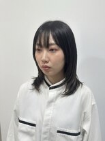 ヘアースタジオ ゼン カロン(Hair studio Zen kalon) ミディアムハッシュカット/ダークアッシュ/20代30代40代50代