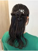 ナチュラルアレンジハーフアップ