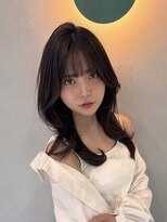 コロレ(COLORE)&nbsp;【小顔見え】艶ブラウン×韓国風顔まわりレイヤーセミロング