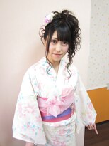 美容室イーナ(e na)&nbsp;サイドアップ&浴衣で可愛く♪