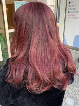 ヘアーアンドメイク エクリ 不動前店(Hair&Make equri) pinkie red☆