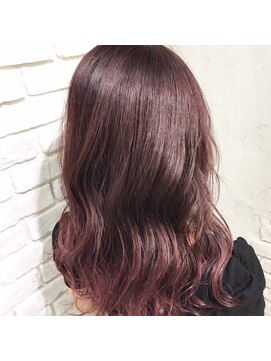 アジールヘア 池袋東口店(agir hair) チェリーピンクイルミナカラービタミンカラーピンクベージュ