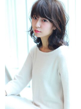 アンクー(Ankh) 【Ankh 】ショコラブラックミディ#セミウェットウェーブ#ボブ