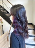 ダークグレー×アメジスト(フェイスフレーミング)