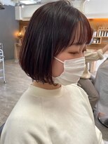 ヘア プロデュース キュオン(hair produce CUEON.) 内巻きボブ×チョコレートブラウン