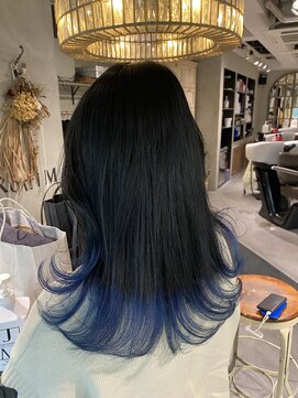 ロリム(RorriM) グラデーションカラー ブルー ダブルカラー