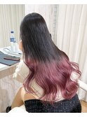 @kamiishi_freera ピンクグラデーション ケアブリーチ