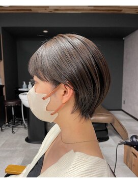 リンクエン(Link enn) ショート/ショートボブ/襟足すっきり/耳かけスタイル/くびれボブ