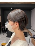 ショート/ショートボブ/襟足すっきり/耳かけスタイル/くびれボブ