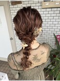 編みおろし ヘアセット お呼ばれヘア