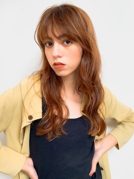 ベンジー 沖縄店(benji) レイヤーロング ミストバング マロンベージュ 代々木上原