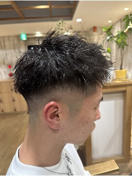 クラップス 京急富岡(CLAPS) ビジネスショートメンズマッシュツイストパーマツーブロック