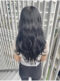 ダウンスタイル　ダウンアレンジ　波ウェーブ　お出かけヘア