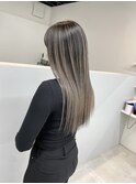 黒多めバレイヤージュロング