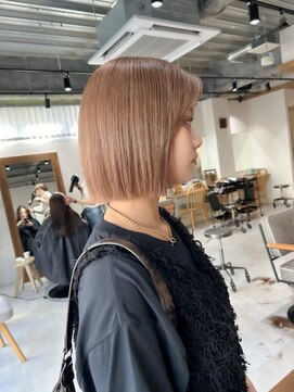 アドア 横浜(ADORE) 小顔ボブ×ミルクティーベージュ