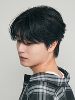 ニュアンスパーマセンターパートコンマヘア韓国ヘアツーブロック