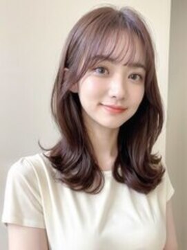 アン(Un) ラベンダーベージュ フェミニンミックス こなれミディ