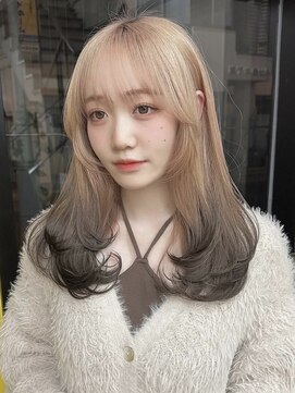 ミリ(mm) レイヤーカット オリーブベージュ カラー 韓国 髪質改善 仙台