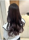 ラベンダーブラウンカラー巻き髪池袋