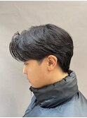 メンズセンターパートニュアンスパーマメンズパーマ