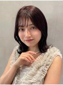 くびれヘア韓国レイヤーボブ前髪顔周りブリーチなし表参道原宿
