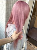 ダブルカラーブリーチモーヴピンクカラーローズブラウン横浜駅