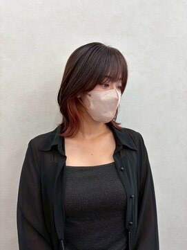 クム 横浜(qumu) インナーカラー×外ハネ　qumu横浜