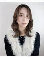 ロンドリゼル 札幌(Lond RiseL)&nbsp;ミディアムレイヤーカット/マロンベージュ/顔周り/前髪/札幌