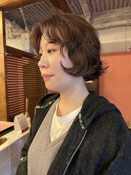 ニーム(nimes) ドライパーマボブパーマミニボブブラウンパーマ