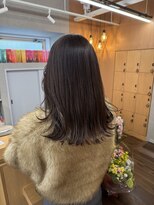 ヘアースペースブルーム プリュス 石橋店(HAIR SPACE BLOOM plus) 石橋阪大前/レイヤーボブ/ラベンダーベージュ/酸性ストレート