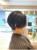 30代40代大人可愛い丸みショートボブ似合わせ小顔カット摂津本山