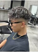 スペインカール ホワイトメッシュ メンズパーマ