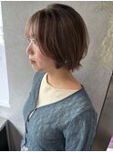 【立川cres小山】大人ショート　ミルクティーベージュ