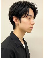 ヨシザワインク プレミアム 横浜 桜木町店(YOSHIZAWA Inc. PREMIUM) 暗髪ツイスパニュアンスパーマメンズパーマセンターパート理容室